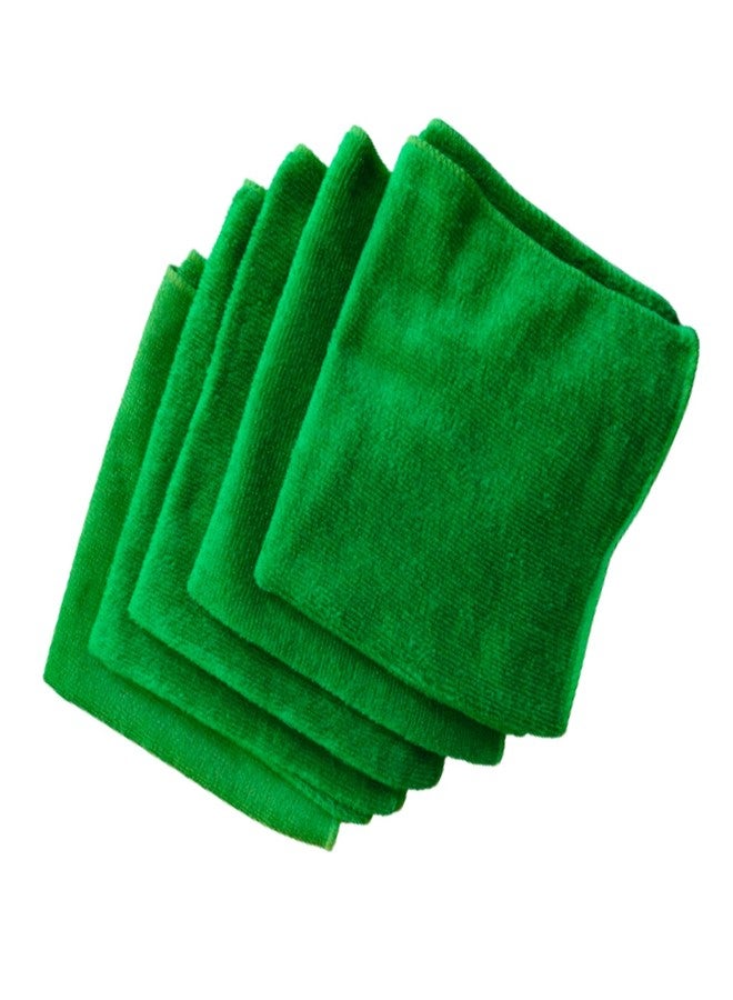 SHOWSTOPPER Microfiber Cleaning Cloth | 5 Pack | Kitchen Cleaning Cloths and Wipes | Dusting Cloth for Home Cleaning | Home Essentials Products | Kitchen Accessories Items for Home | Green | 40X40CM - Image 1